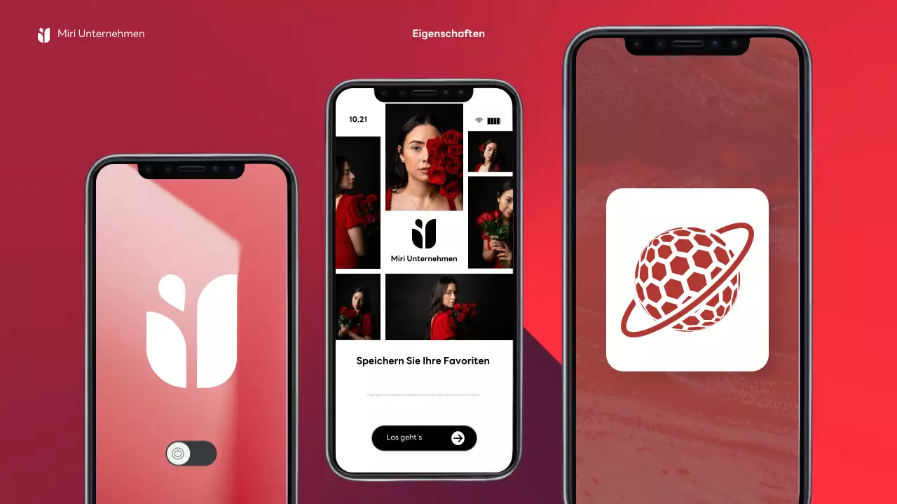 Rote moderne Handywerbung