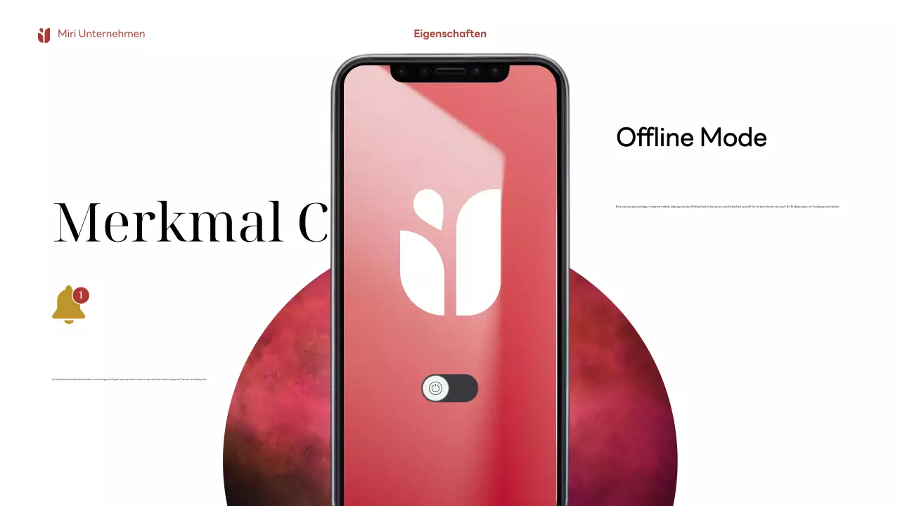 Rote moderne Handywerbung