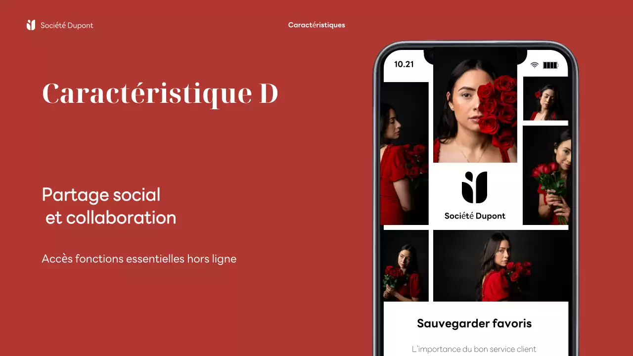 Publicité mobile moderne rouge