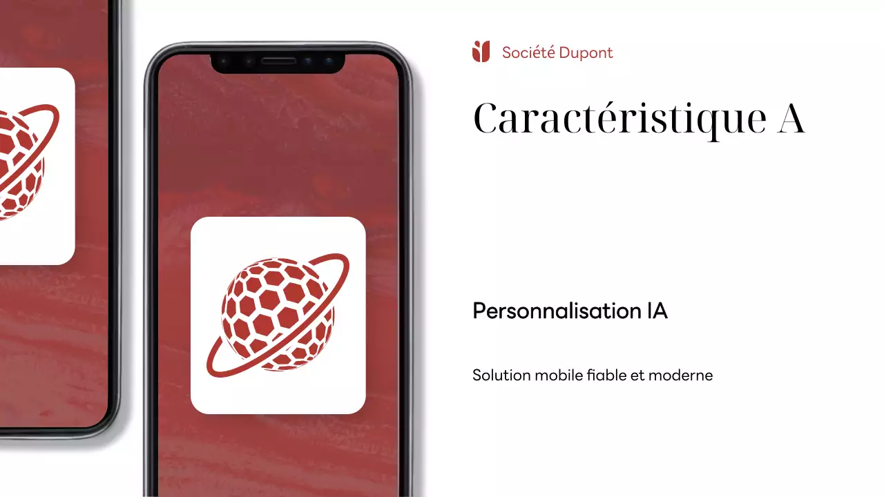 Publicité mobile moderne rouge