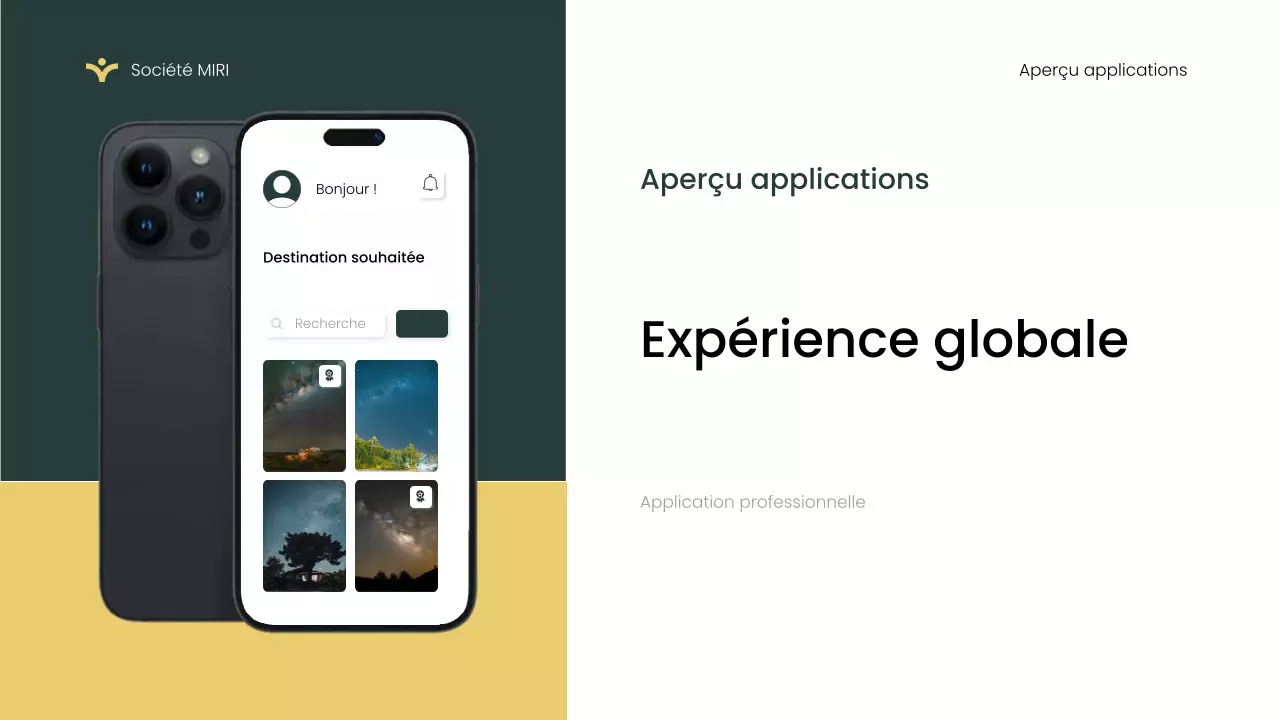 Introduction de l'application Green Modern