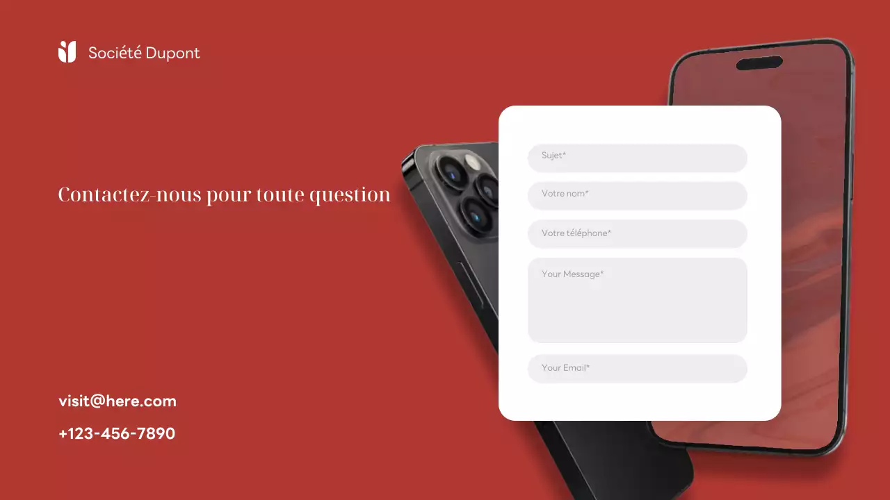 Publicité mobile moderne rouge