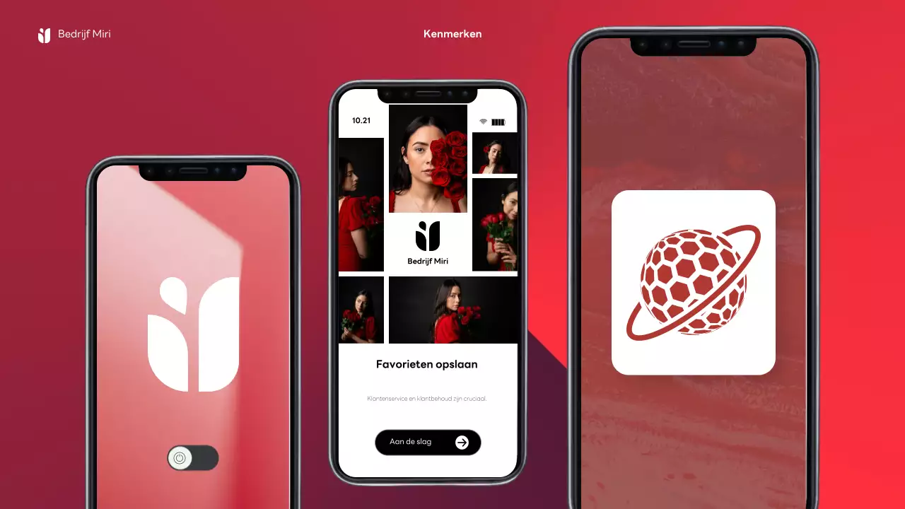 Rode moderne mobiele advertentie