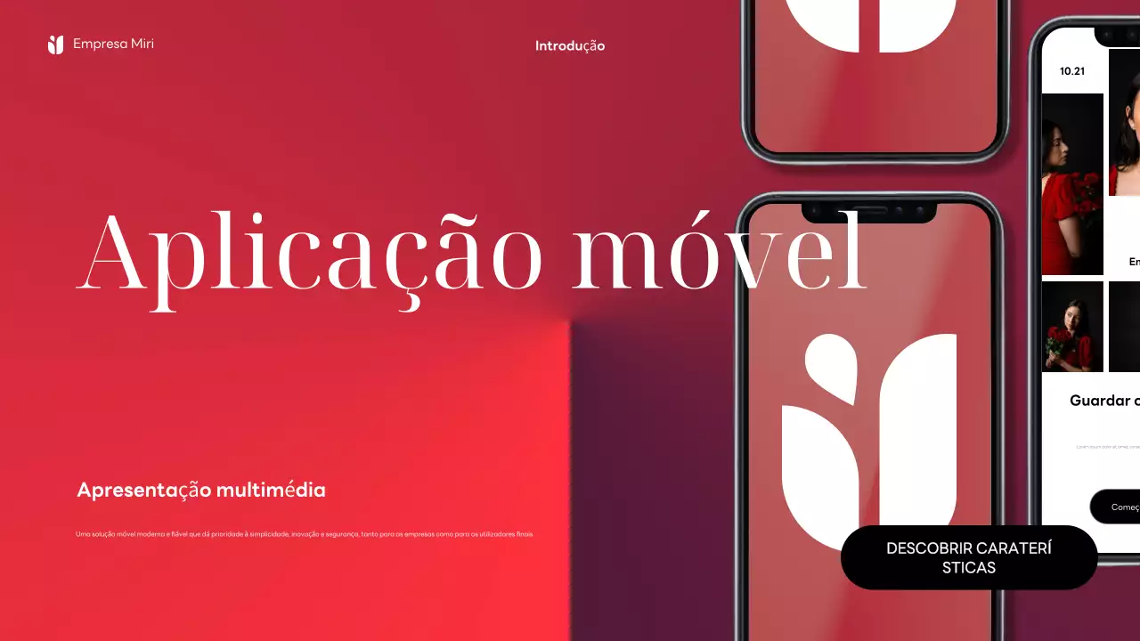 Anúncio móvel moderno vermelho