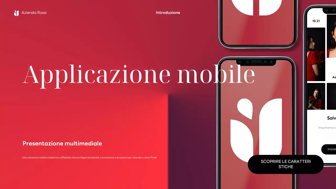 Pubblicità mobile moderna rossa