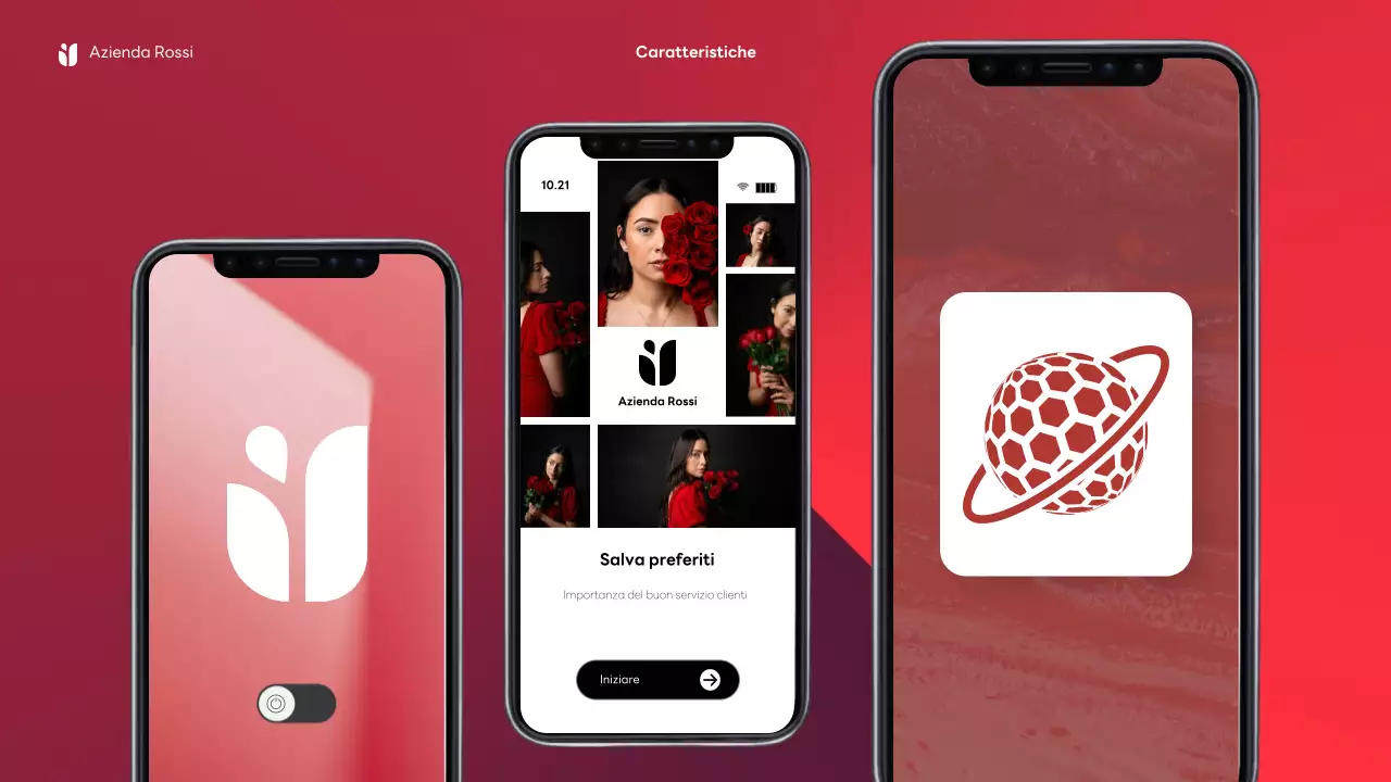Pubblicità mobile moderna rossa