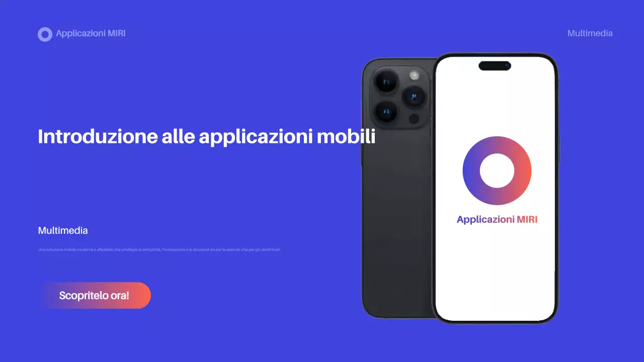 Promozione dell'App Moderna Blu