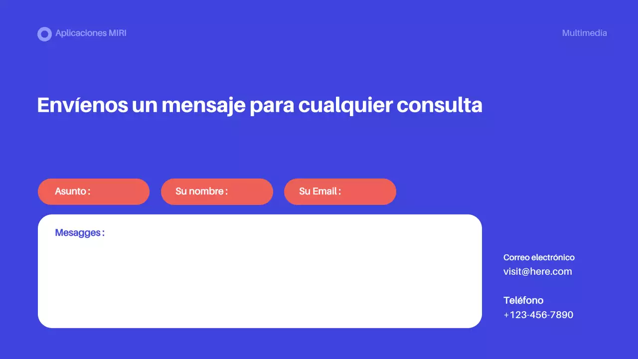 Promoción de la aplicación Blue Modern