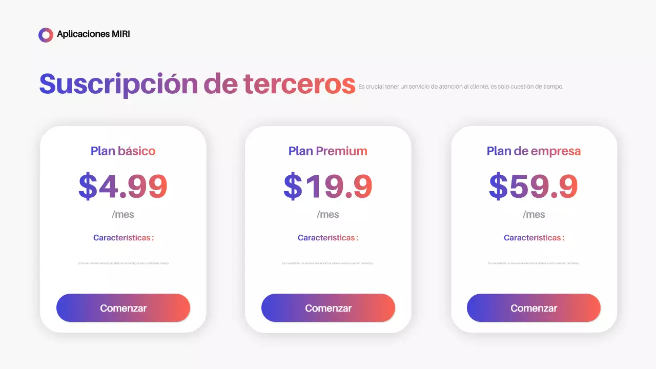 Promoción de la aplicación Blue Modern