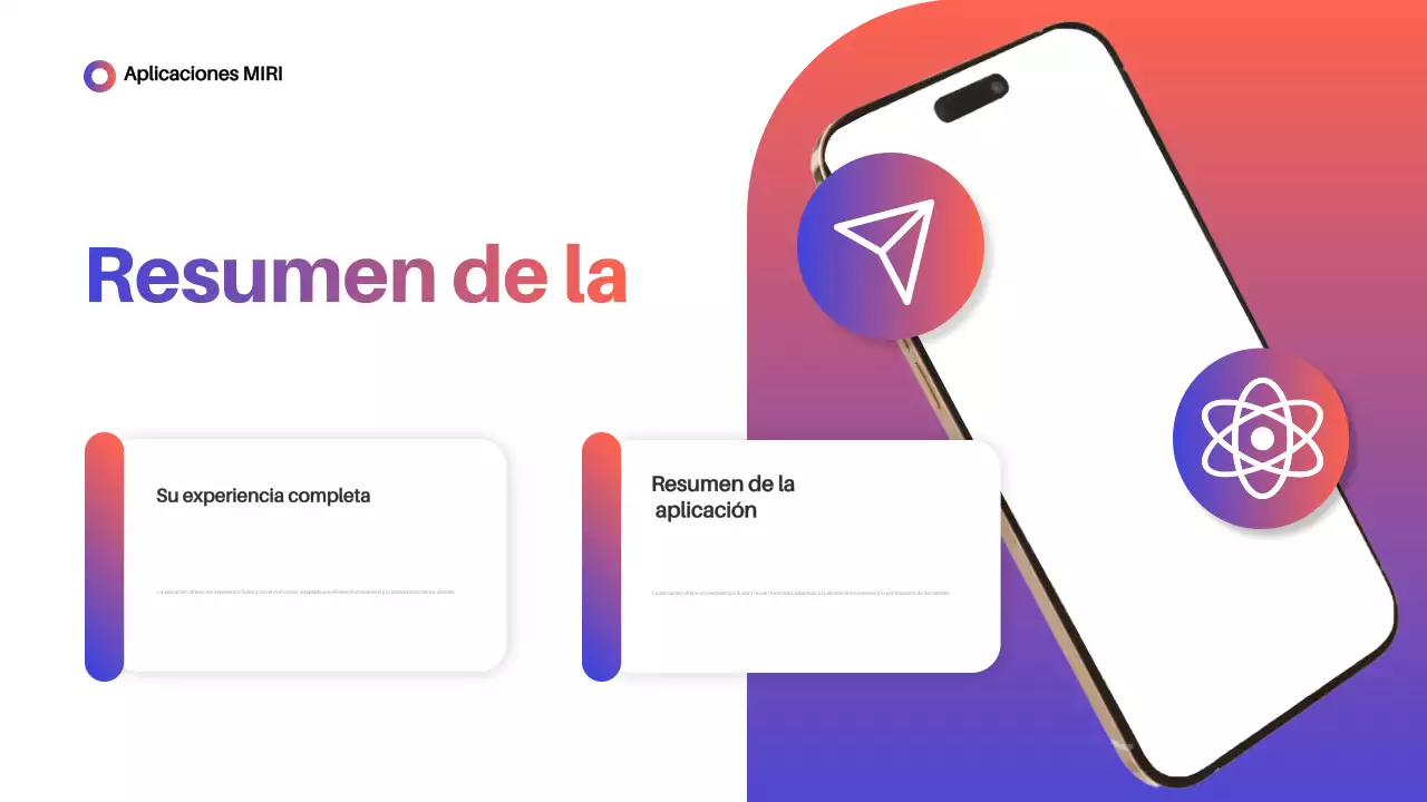 Promoción de la aplicación Blue Modern