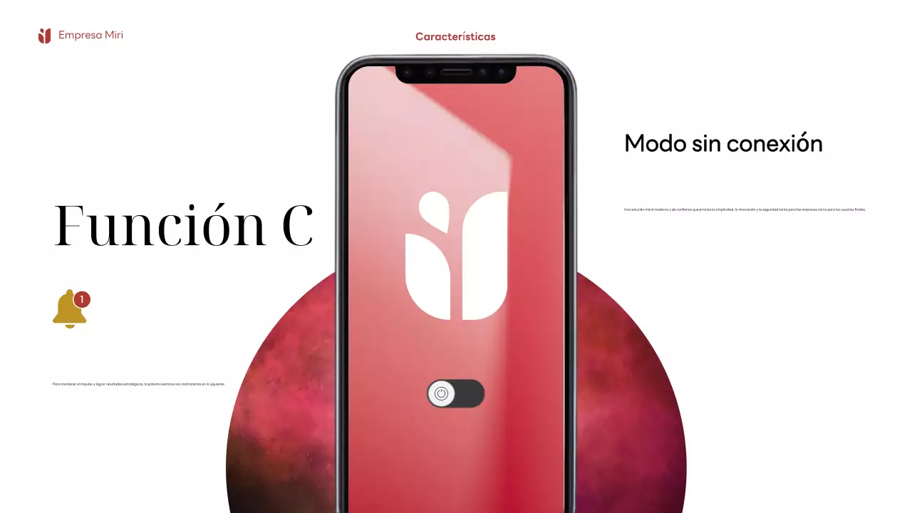 Publicidad móvil moderna en rojo