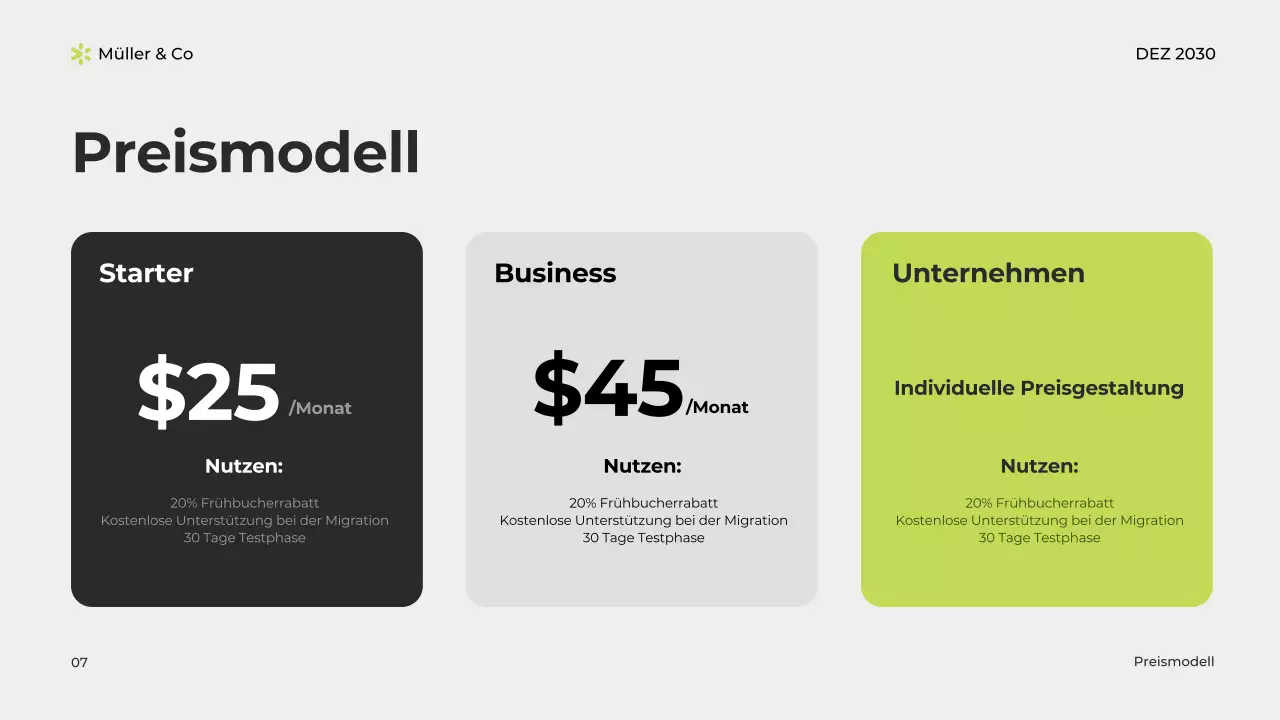 Green Modern Business Plan
