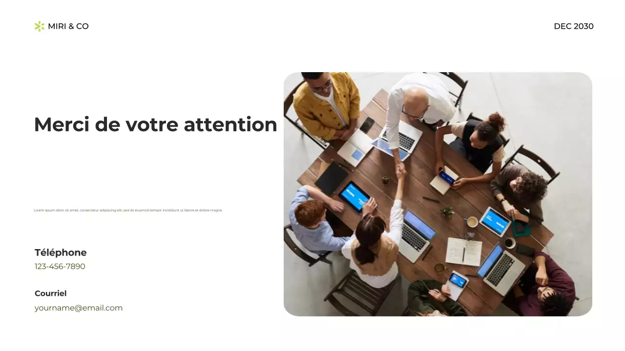 Plan d'affaires vert moderne