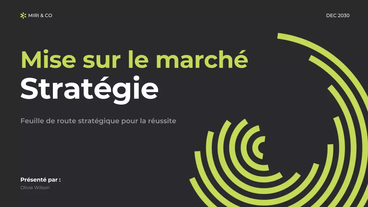 Plan d'affaires vert moderne