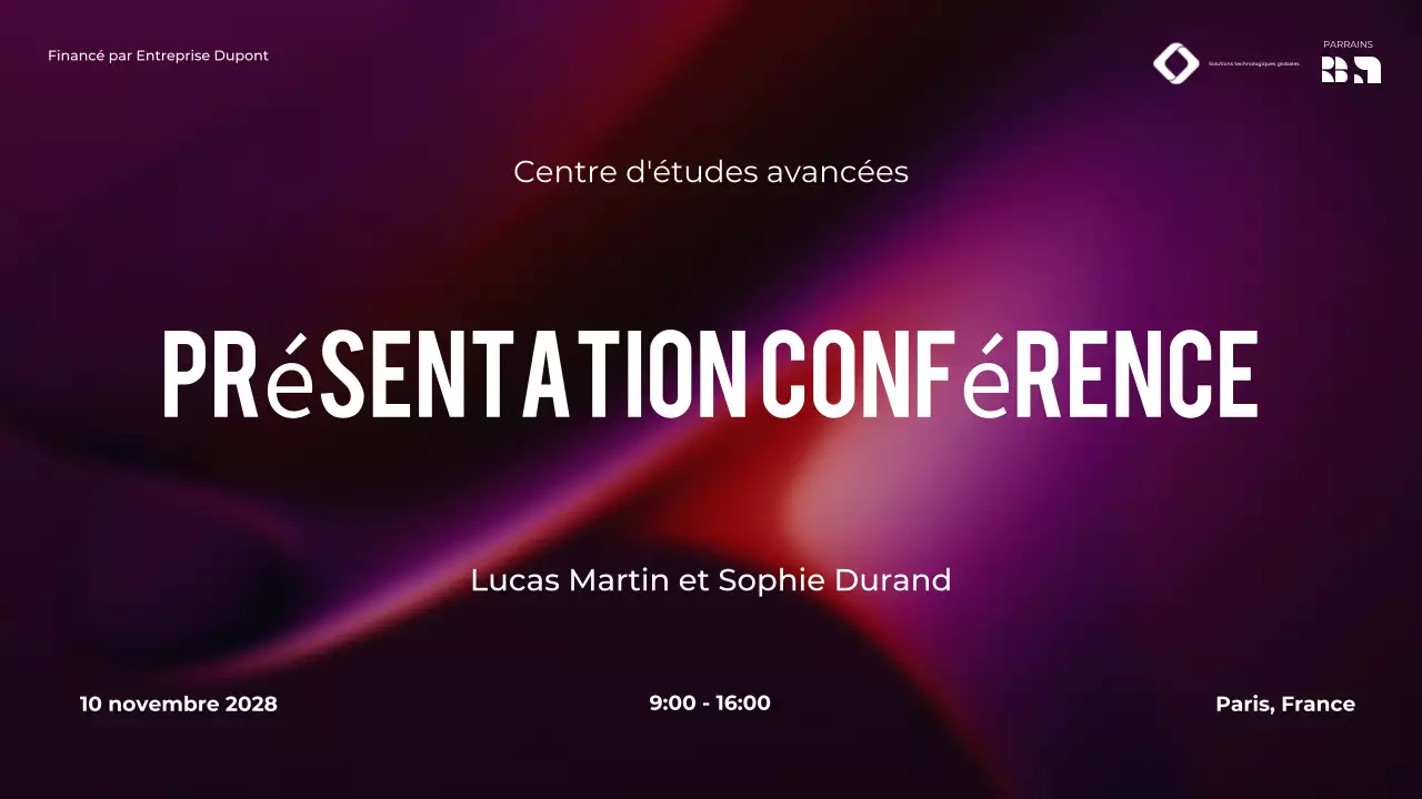 Annonce de la conférence Purple Modern