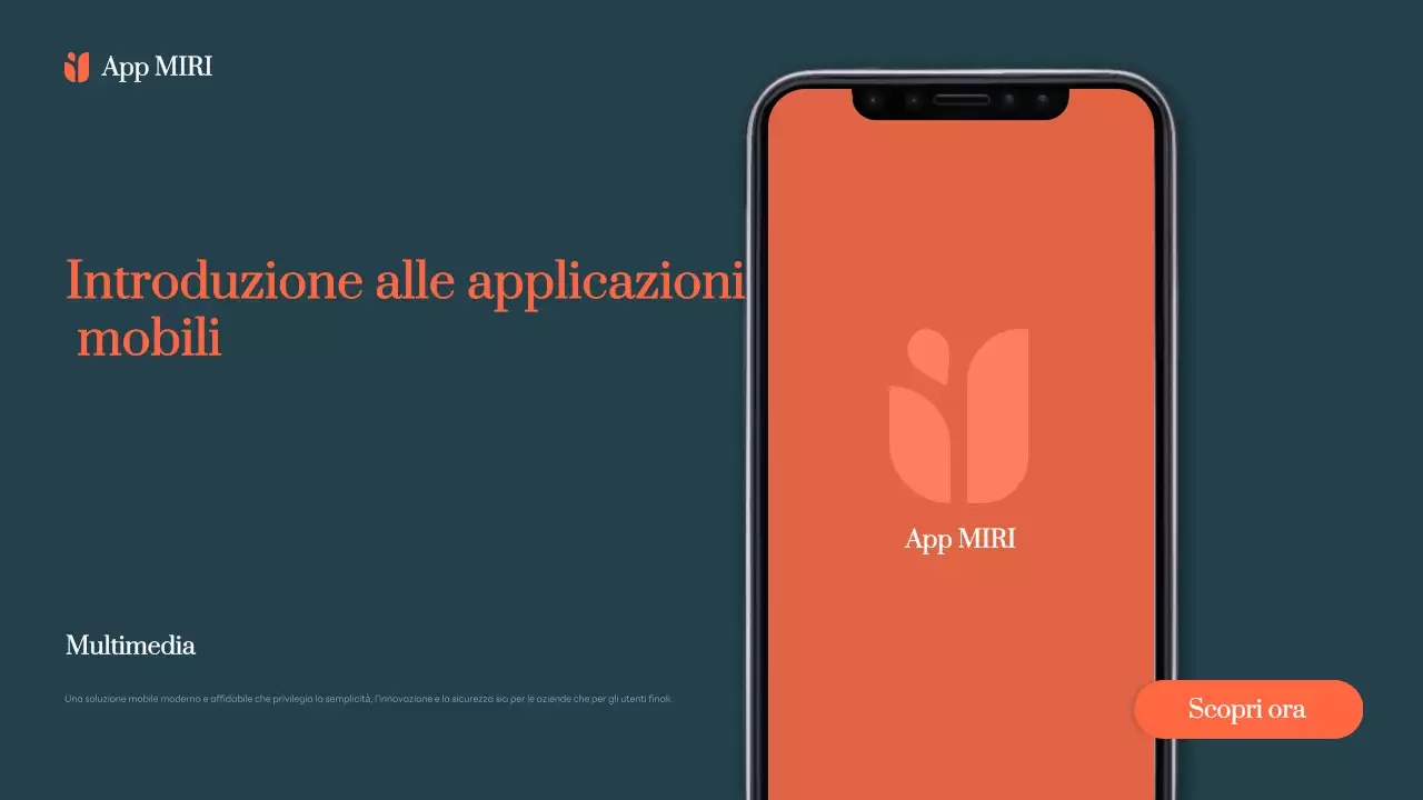 Promozione dell'app moderna arancione