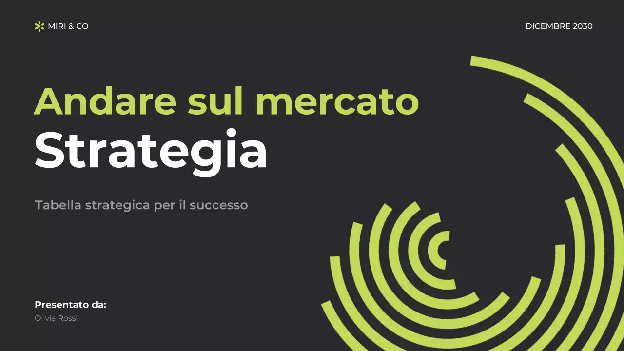 Piano aziendale verde moderno