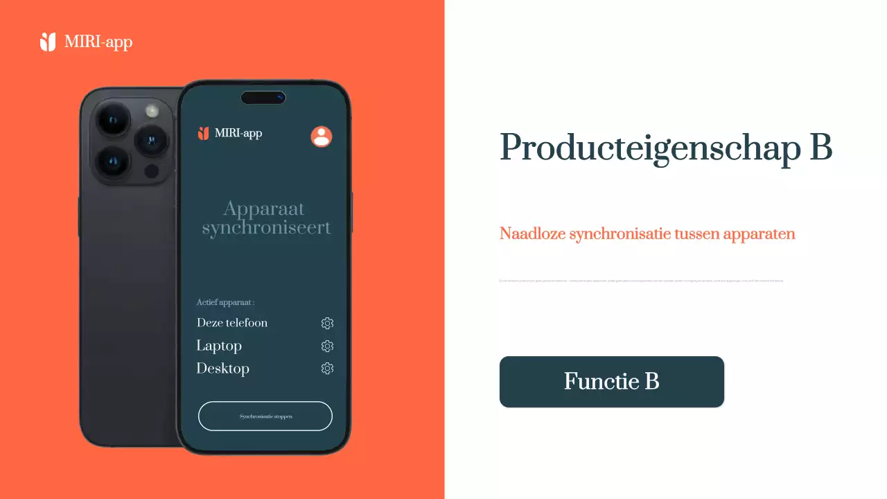 Oranje moderne app promotie