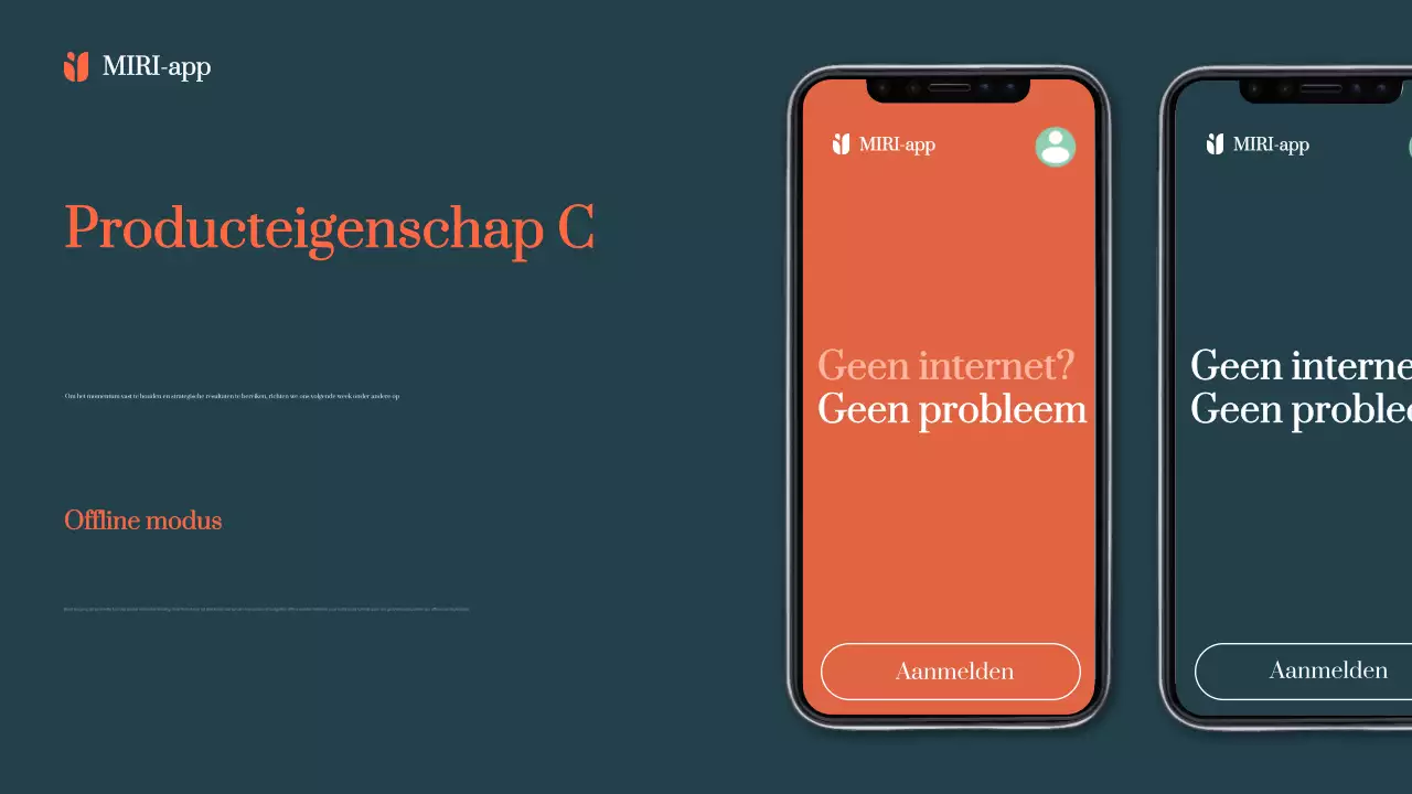 Oranje moderne app promotie