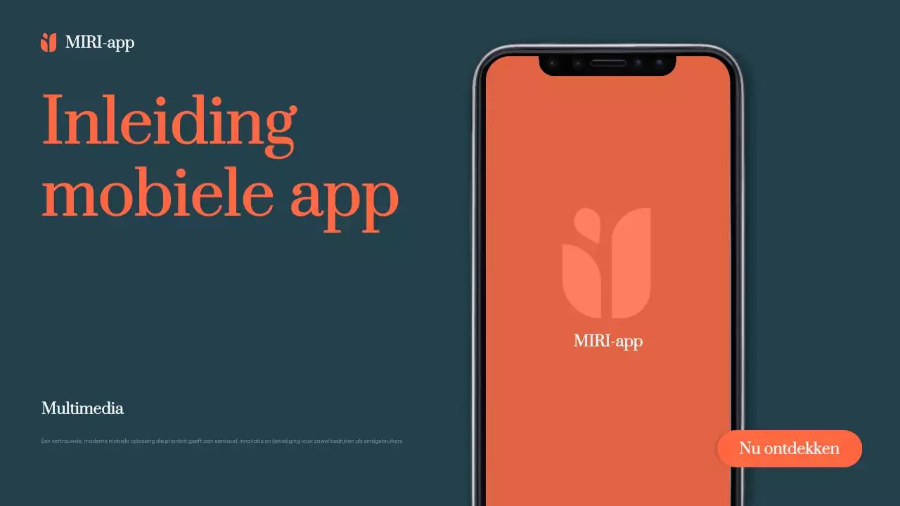 Oranje moderne app promotie