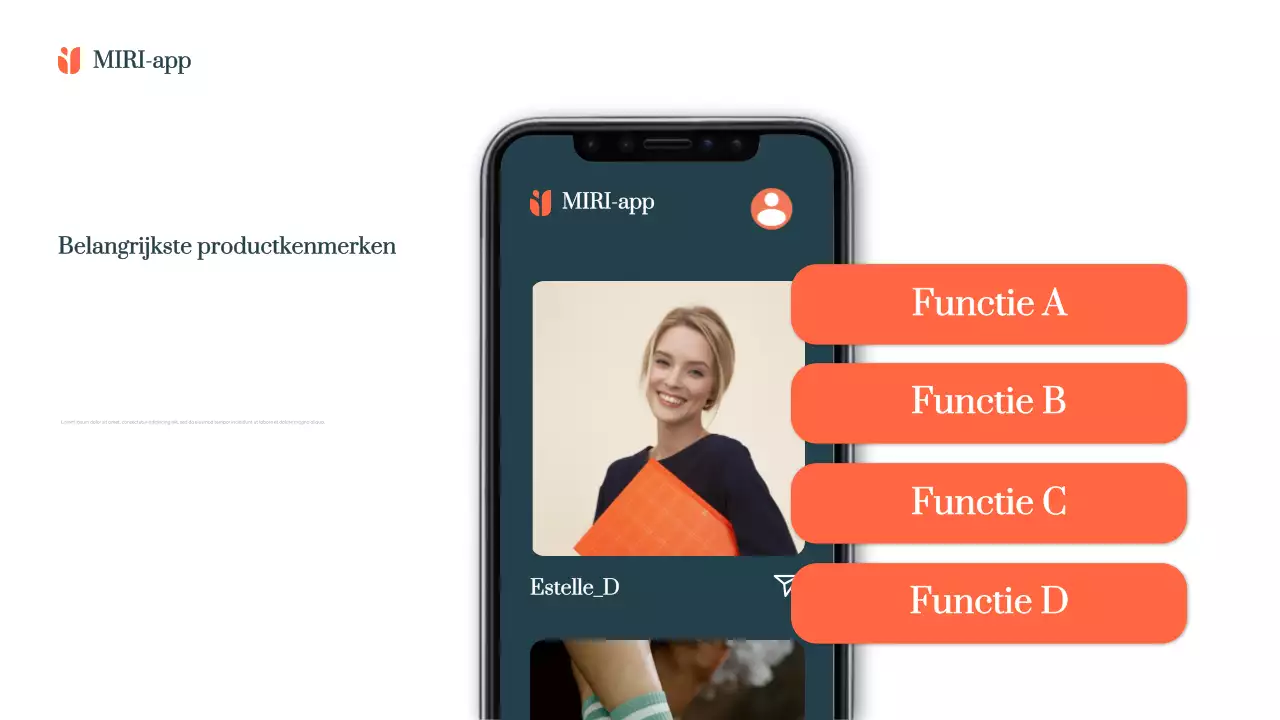 Oranje moderne app promotie