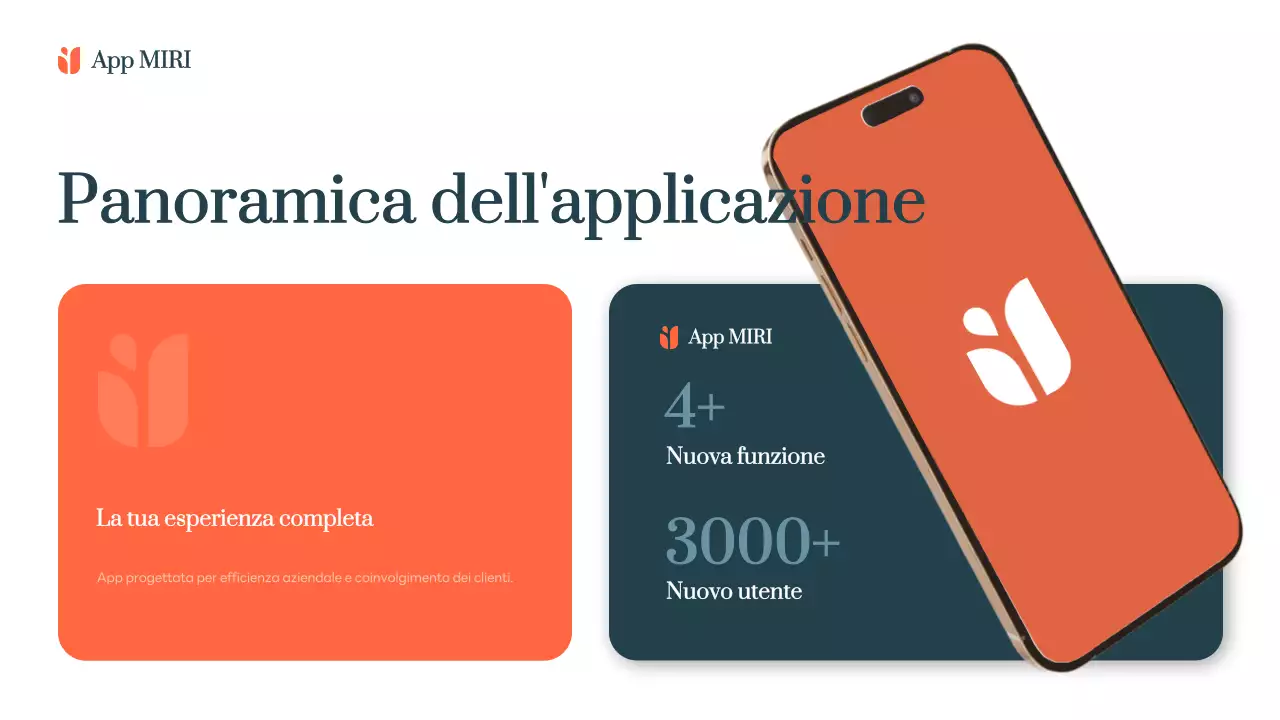 Promozione dell'app moderna arancione