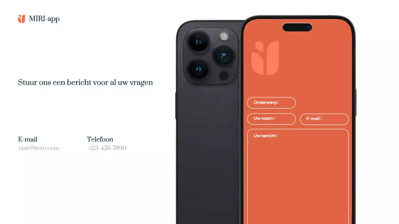 Oranje moderne app promotie