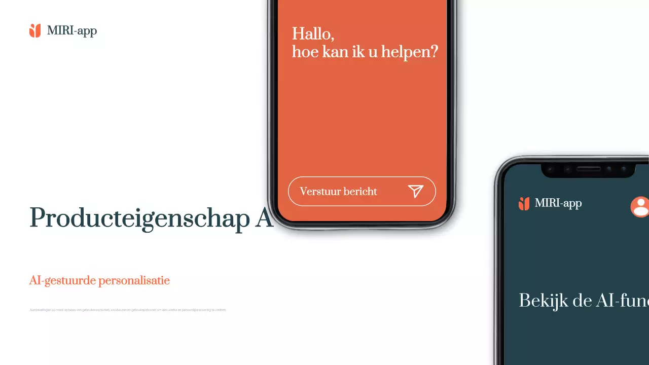 Oranje moderne app promotie
