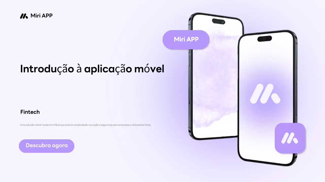 Introdução à Fintech moderna púrpura