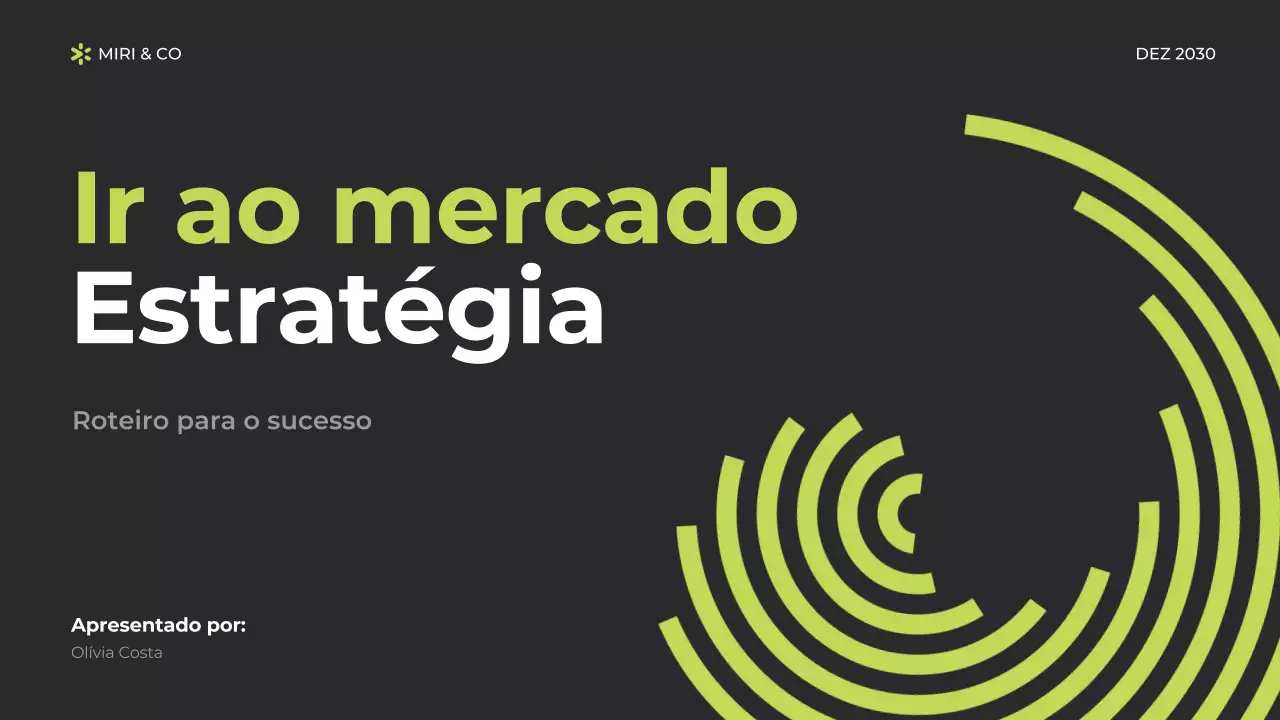 Plano de negócios moderno e ecológico