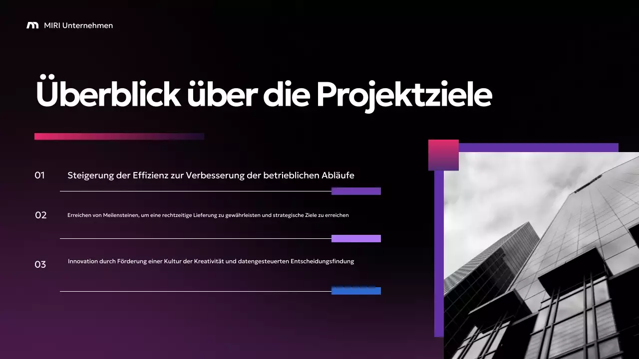 Lila Moderner Geschäftsbericht