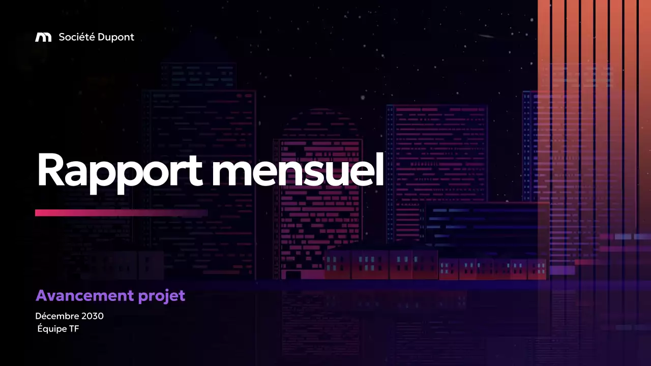 Rapport d'activité moderne pourpre