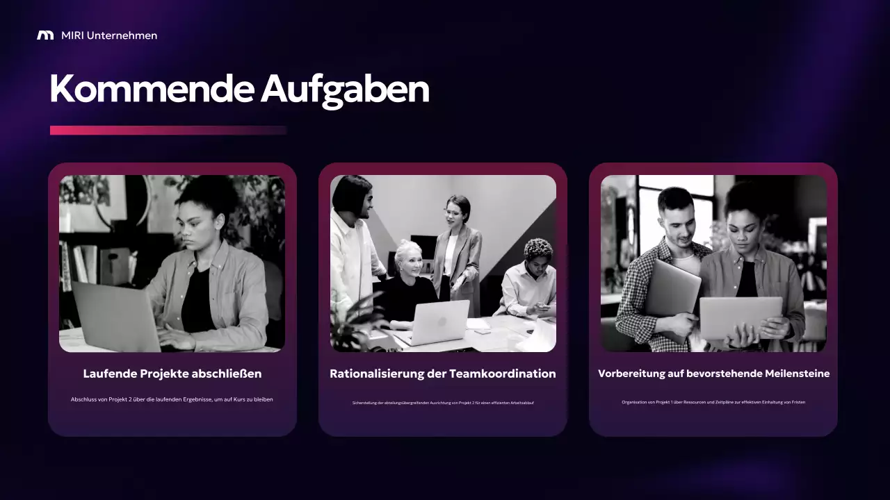 Lila Moderner Geschäftsbericht