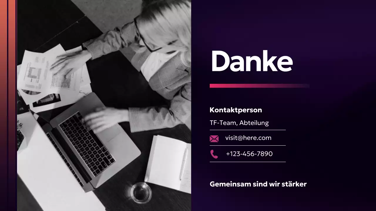 Lila Moderner Geschäftsbericht