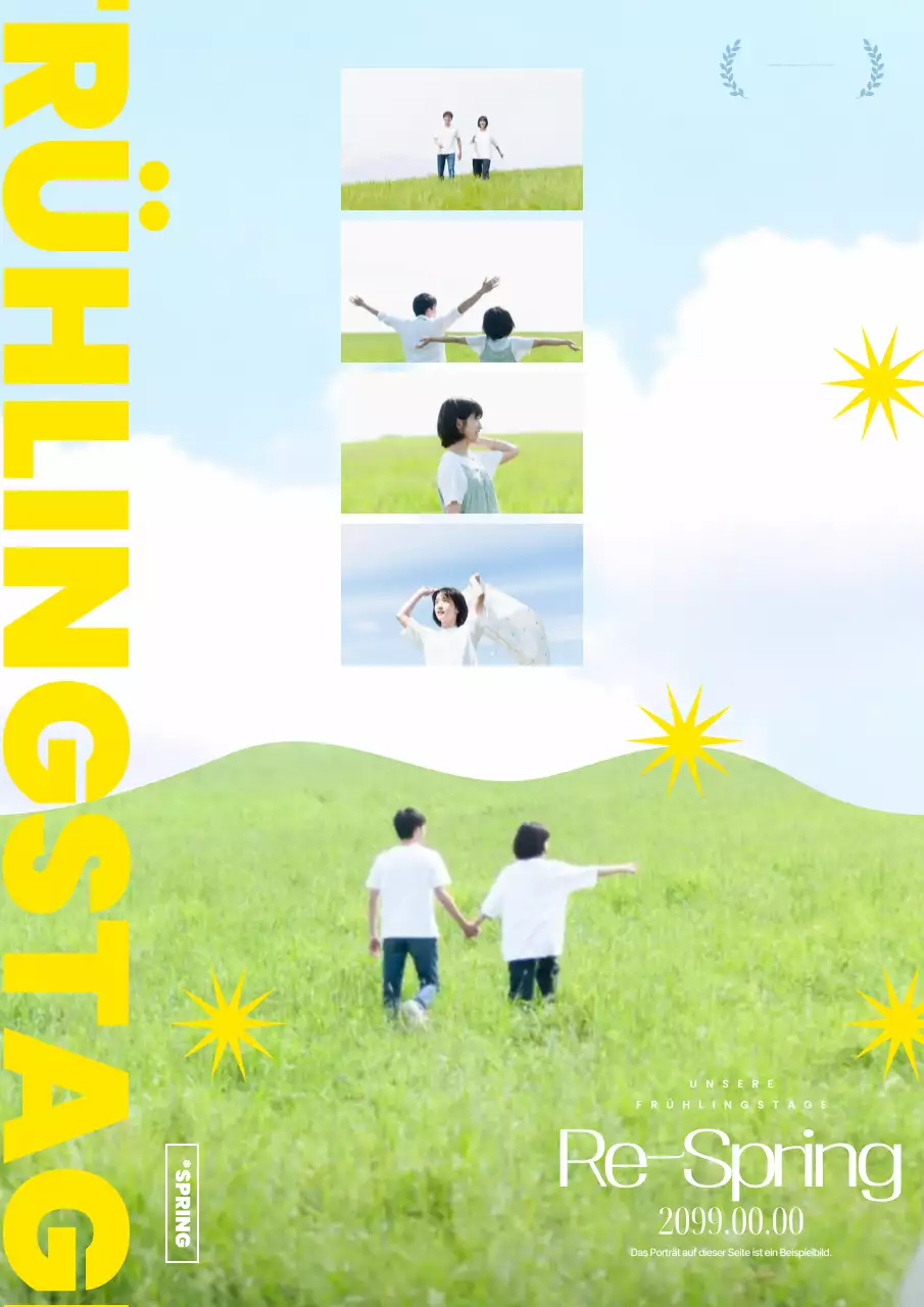 Abstraktes schickes Frühlings-Filmplakat