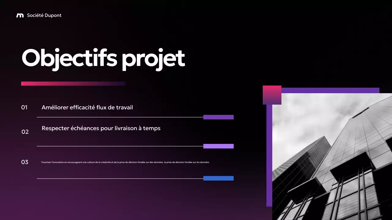 Rapport d'activité moderne pourpre