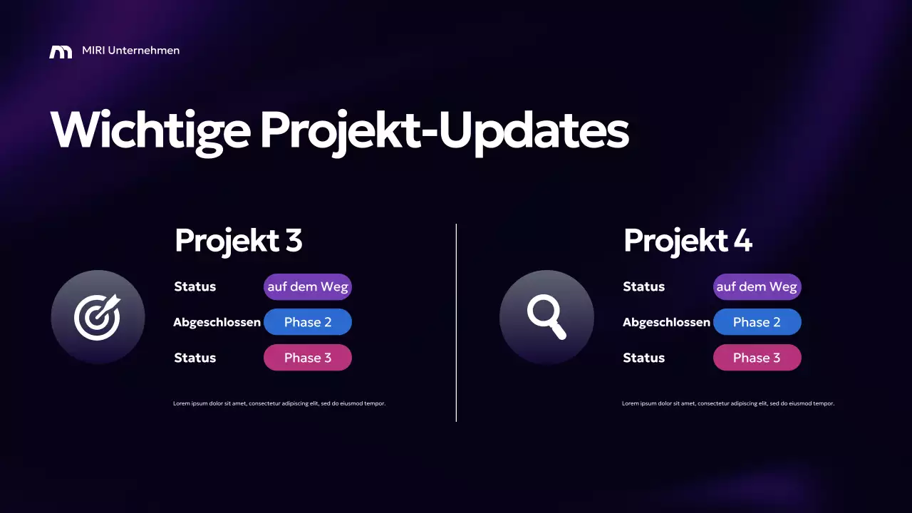 Lila Moderner Geschäftsbericht