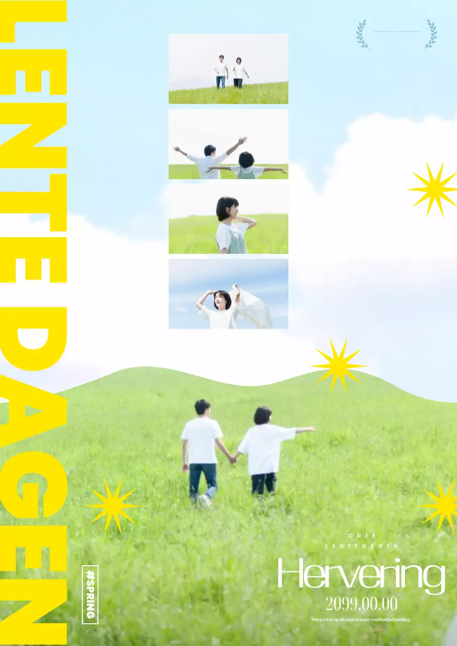 Abstract chique lente filmposter