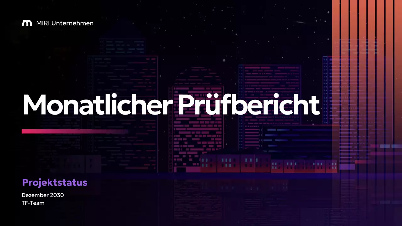 Lila Moderner Geschäftsbericht