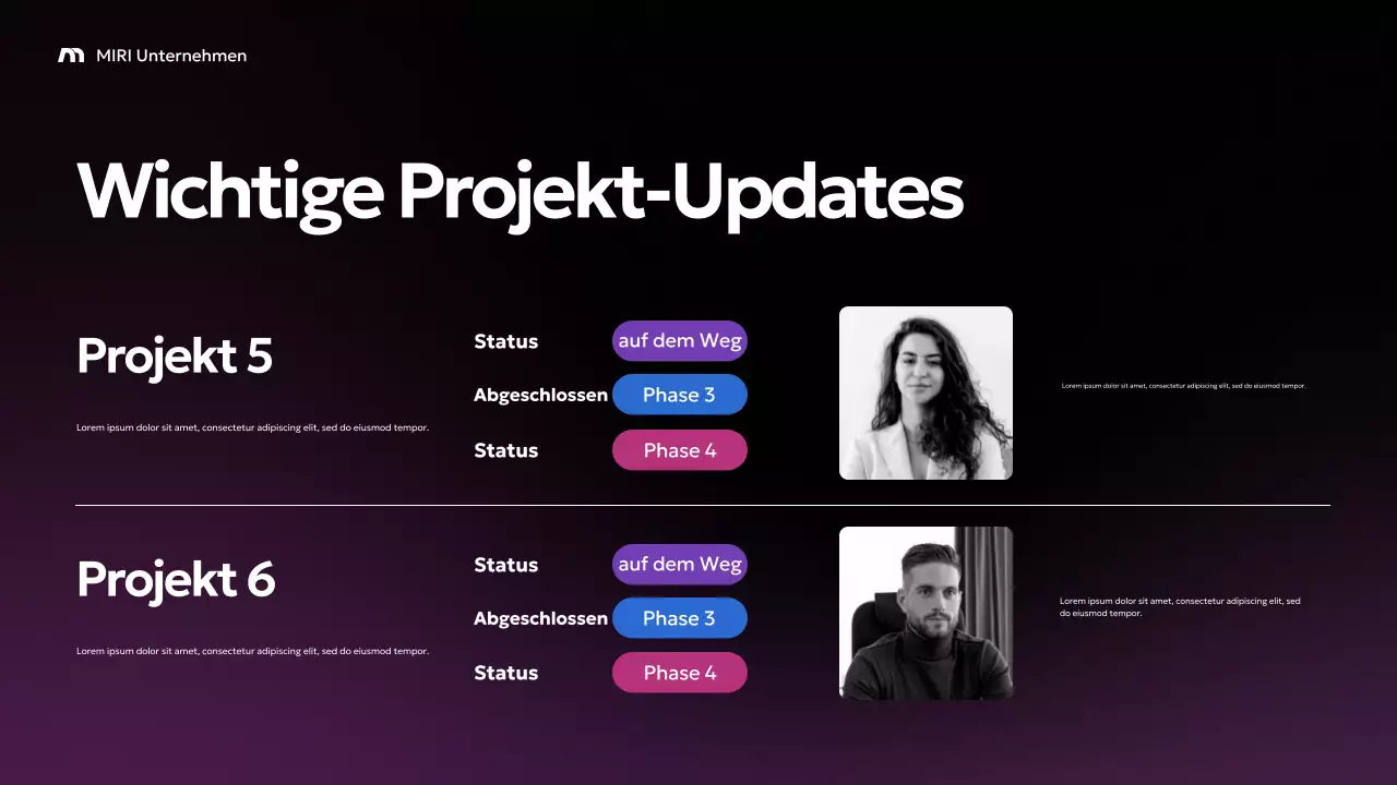 Lila Moderner Geschäftsbericht