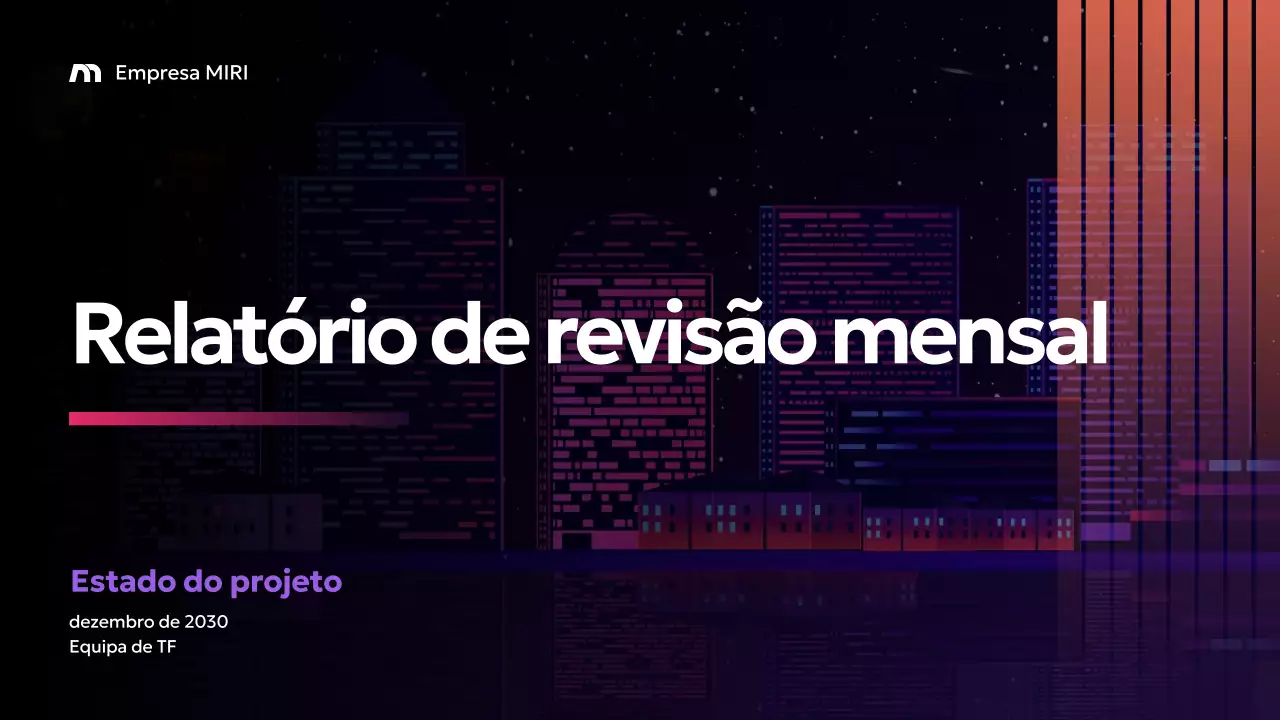 Relatório empresarial moderno púrpura