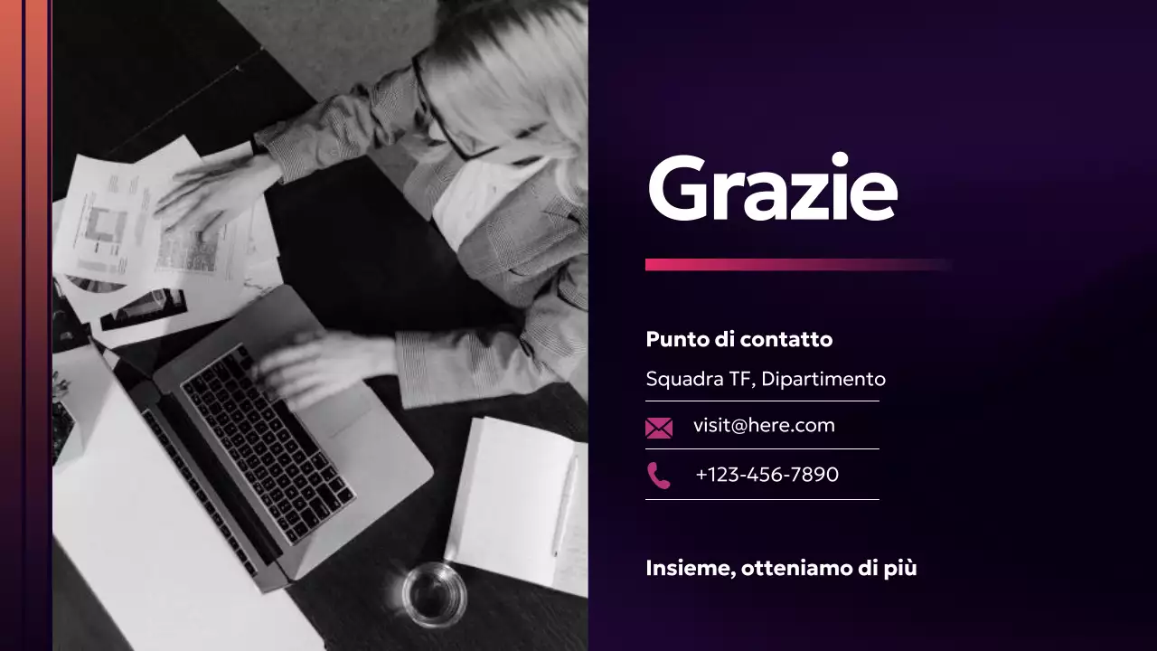 Rapporto di business moderno viola