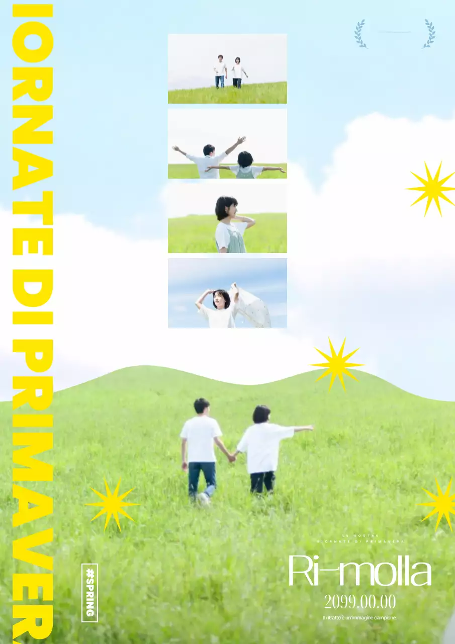 Locandina astratta chic del film di primavera