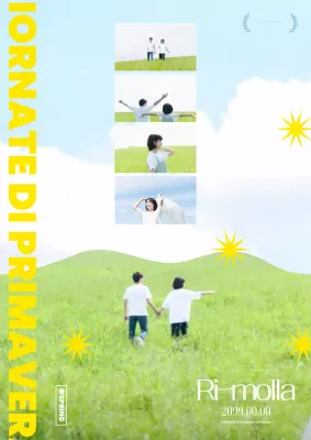 Locandina astratta chic del film di primavera