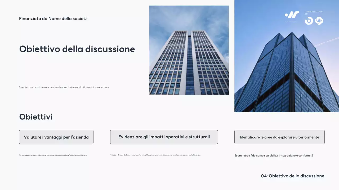 Annuncio della conferenza Blue Modern