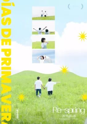 Cartel de cine abstracto chic primaveral