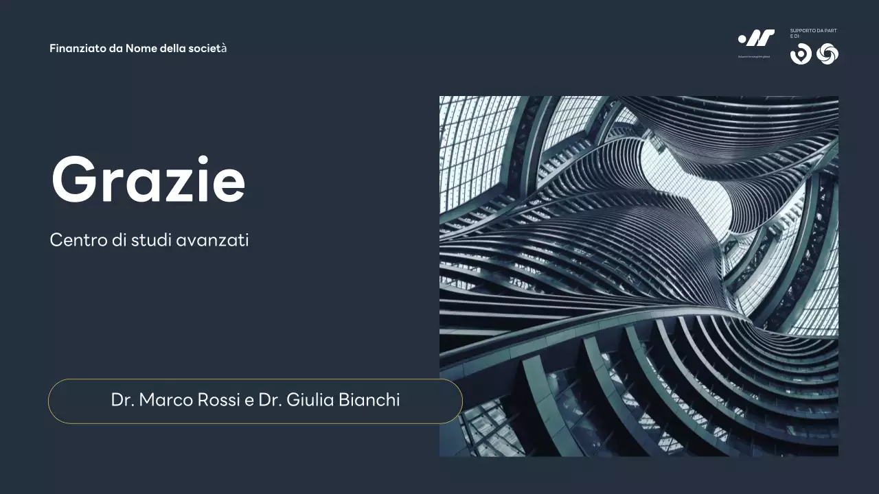 Annuncio della conferenza Blue Modern