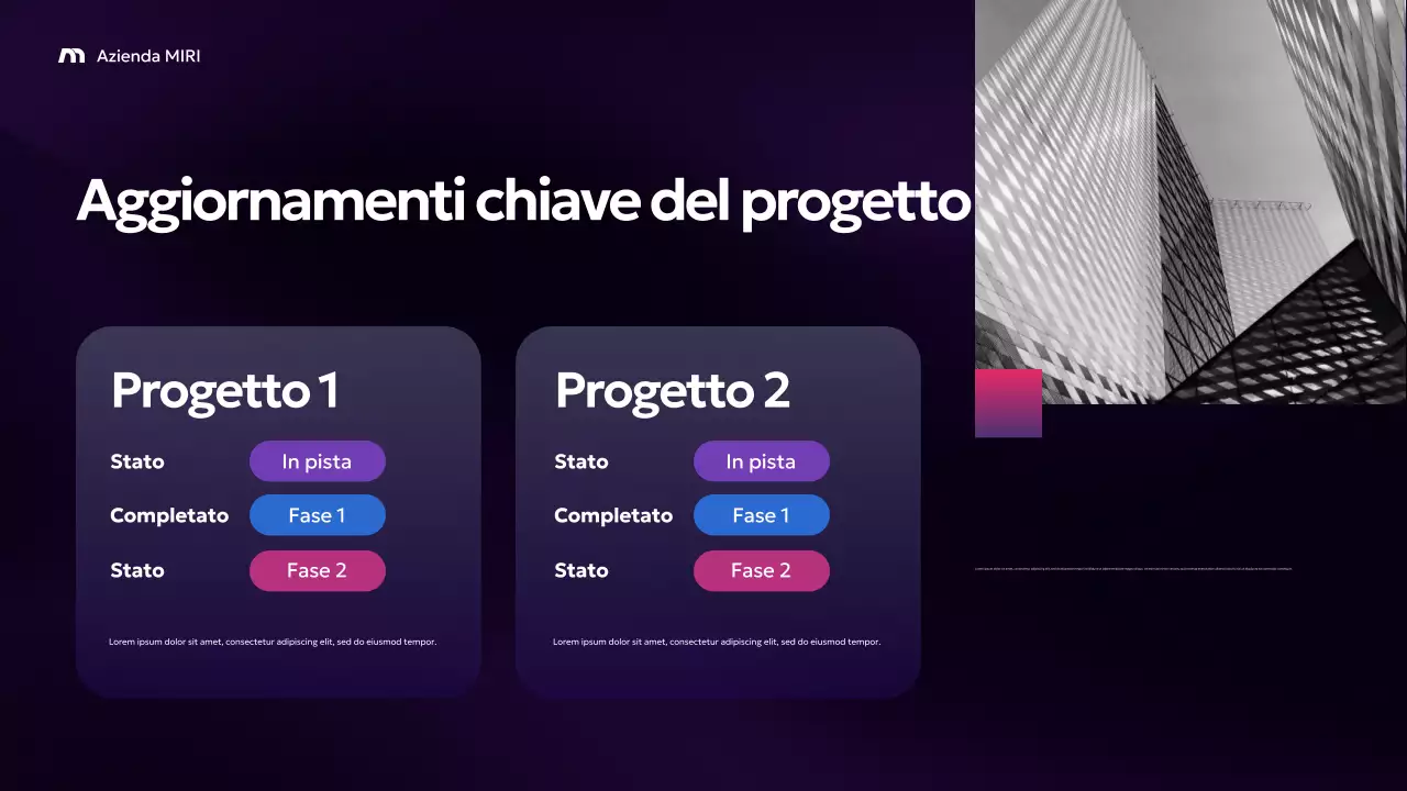 Rapporto di business moderno viola