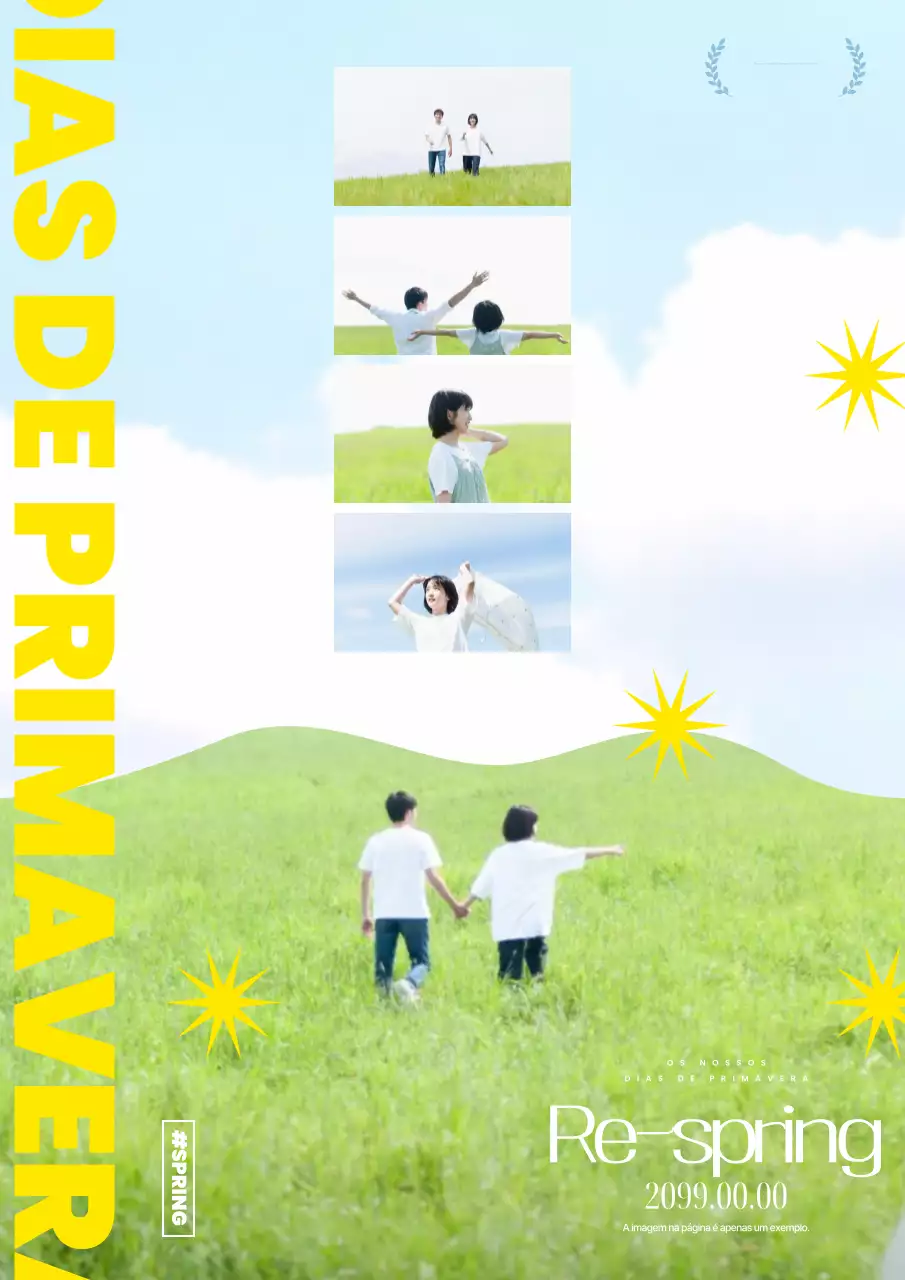 Cartaz de filme de primavera abstrato e chique