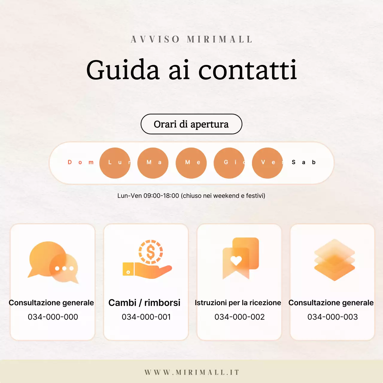 Annuncio semplice beige